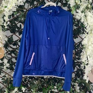 Avia Women's Vibrant Blue Ski Jacket with Subtle Pink Accents